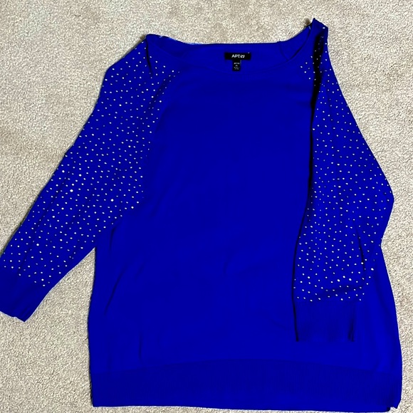 Royal blue holiday sweater- APT9 - PL - Picture 1 of 2